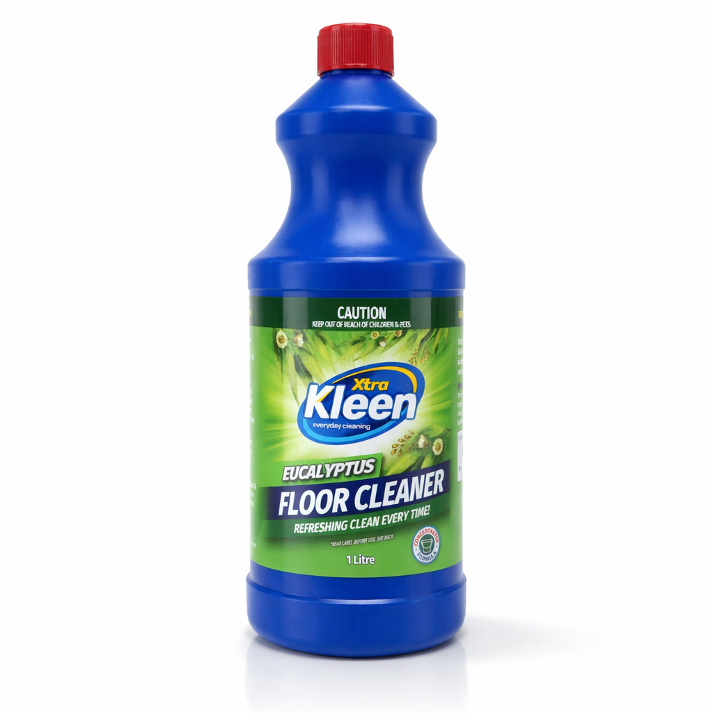 Xtra Kleen Eucalyptus Floor Cleaner 1L — Naturally fresh eucalyptus floor cleaner that lifts dirt, grease and grime while leaving a clean, lasting fragrance.
